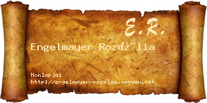 Engelmayer Rozália névjegykártya